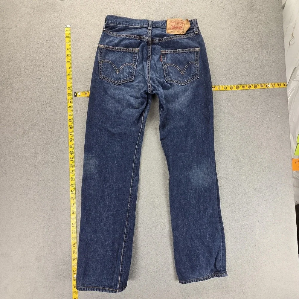 VTG Levis 501 Jeans Mens Blue Medium Wash Straight Regular Button Fly Fits 28x30
